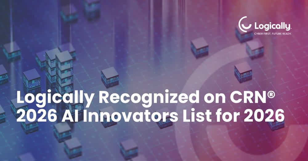 Logically recognized on CRN’s 2026 AI Innovators List, featuring Logically branding over a blue and magenta digital technology background.