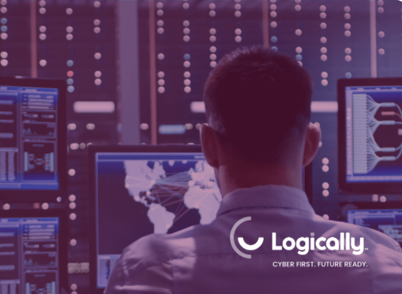 IT expert analyzing data on his computer