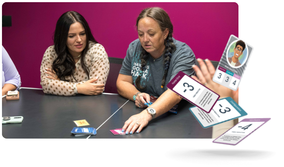 people playing threat factor game