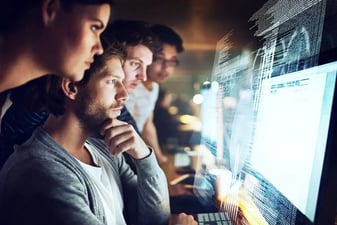 Security team working together