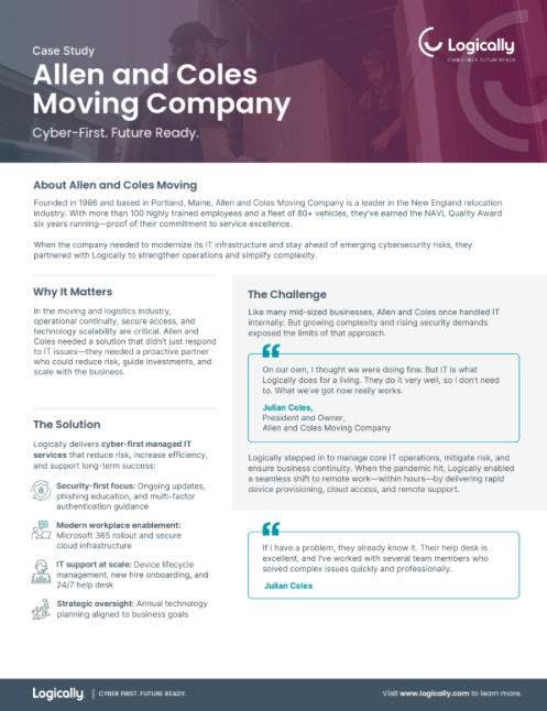 Allen and Coles Moving Company case study cover